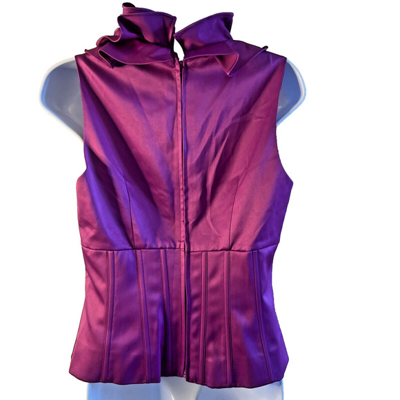 JS Collections Purple Ruffle Blouse - Picture 4 of 13